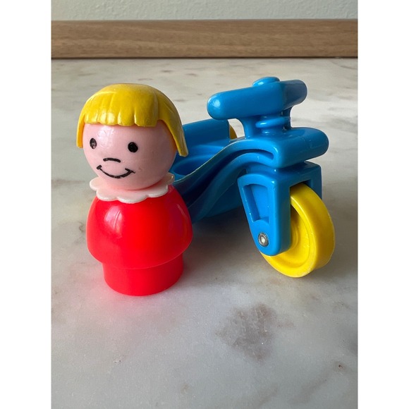 Fisher-Price Other - Vintage Fisher-Price Little Riders #656 Tricycle with Blonde Girl Figure